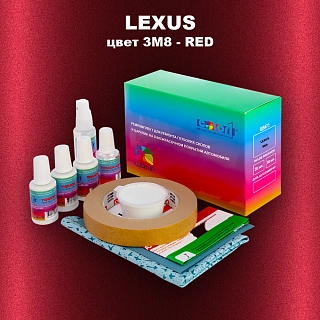 Ремкомплект для ремонта глубоких сколов и царапин LEXUS, цвет 3M8 - RED