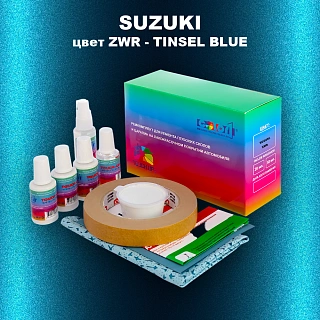 Ремкомплект для ремонта глубоких сколов и царапин SUZUKI, цвет ZWR - TINSEL BLUE