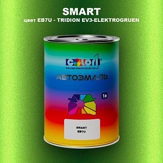 Автомобильная краска SMART, цвет EB7U - TRIDION EV3-ELEKTROGRUEN