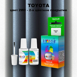 Краска для сколов во флаконе с кисточкой TOYOTA, цвет 2W0 - 2-х цветное покрытие