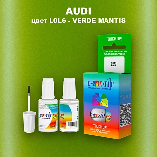 Краска для сколов во флаконе с кисточкой AUDI, цвет L0L6 - VERDE MANTIS