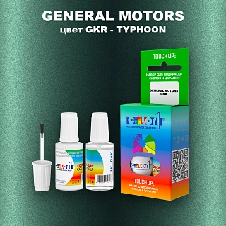 Краска для сколов во флаконе с кисточкой GENERAL MOTORS, цвет GKR - TYPHOON