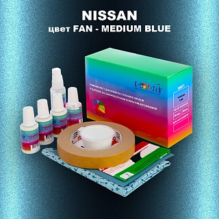 Ремкомплект для ремонта глубоких сколов и царапин NISSAN, цвет FAN - MEDIUM BLUE