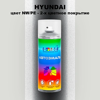 Аэрозольная краска HYUNDAI, цвет NW/PE - 2-х цветное покрытие