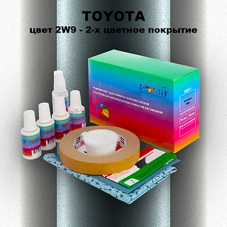 Ремкомплект для ремонта глубоких сколов и царапин TOYOTA, цвет 2W9 - 2-х цветное покрытие