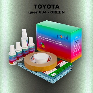 Ремкомплект для ремонта глубоких сколов и царапин TOYOTA, цвет 6S4 - GREEN