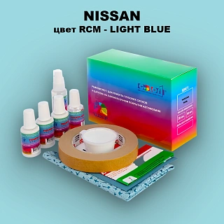 Ремкомплект для ремонта глубоких сколов и царапин NISSAN, цвет RCM - LIGHT BLUE