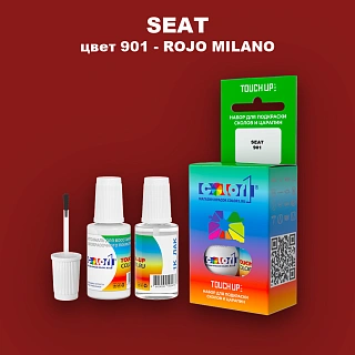 Краска для сколов во флаконе с кисточкой SEAT, цвет 901 - ROJO MILANO