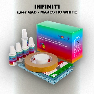Ремкомплект для ремонта глубоких сколов и царапин INFINITI, цвет QAB - MAJESTIC WHITE