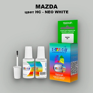 Краска для сколов во флаконе с кисточкой MAZDA, цвет HC - NEO WHITE