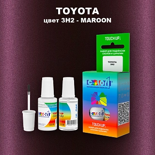 Краска для сколов во флаконе с кисточкой TOYOTA, цвет 3H2 - MAROON