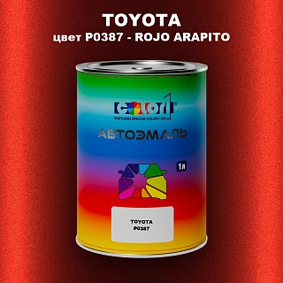 Автомобильная краска TOYOTA, цвет P0387 - ROJO ARAPITO