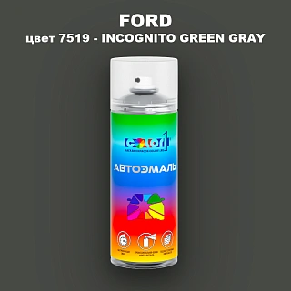 Аэрозольная краска FORD, цвет 7519 - INCOGNITO GREEN GRAY