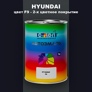 Автомобильная краска HYUNDAI, цвет F9 - 2-х цветное покрытие