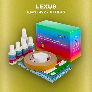 Ремкомплект для ремонта глубоких сколов и царапин LEXUS, цвет 6W2 - CITRUS
