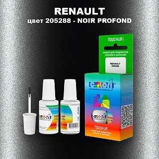 Краска для сколов во флаконе с кисточкой RENAULT, цвет 205288 - NOIR PROFOND