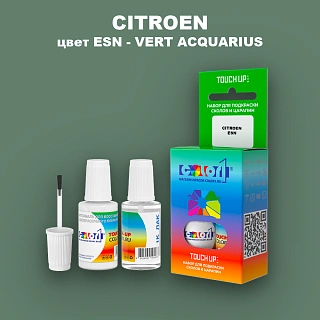 Краска для сколов во флаконе с кисточкой CITROEN, цвет ESN - VERT ACQUARIUS