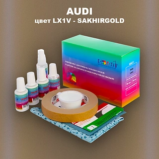 Ремкомплект для ремонта глубоких сколов и царапин AUDI, цвет LX1V - SAKHIRGOLD
