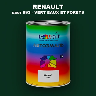 Автомобильная краска RENAULT, цвет 993 - VERT EAUX ET FORETS
