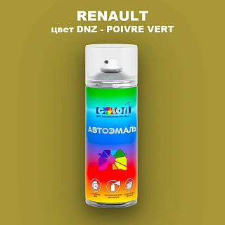 Аэрозольная краска RENAULT, цвет DNZ - POIVRE VERT