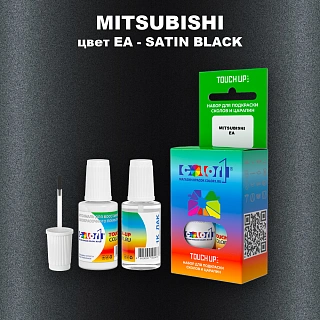 Краска для сколов во флаконе с кисточкой MITSUBISHI, цвет EA - SATIN BLACK
