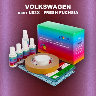 Ремкомплект для ремонта глубоких сколов и царапин VOLKSWAGEN, цвет LB3X - FRESH FUCHSIA