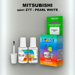 Краска для сколов во флаконе с кисточкой MITSUBISHI, цвет Z7T - PEARL WHITE