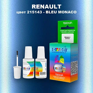 Краска для сколов во флаконе с кисточкой RENAULT, цвет 215143 - BLEU MONACO