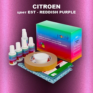 Ремкомплект для ремонта глубоких сколов и царапин CITROEN, цвет EST - REDDISH PURPLE