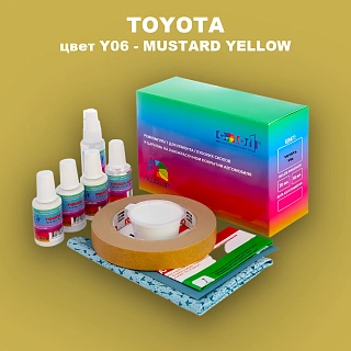 Ремкомплект для ремонта глубоких сколов и царапин TOYOTA, цвет Y06 - MUSTARD YELLOW