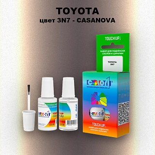 Краска для сколов во флаконе с кисточкой TOYOTA, цвет 3N7 - CASANOVA