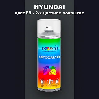 Аэрозольная краска HYUNDAI, цвет F9 - 2-х цветное покрытие