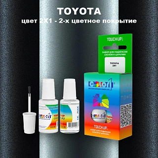 Краска для сколов во флаконе с кисточкой TOYOTA, цвет 2X1 - 2-х цветное покрытие