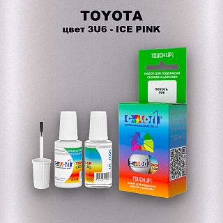 Краска для сколов во флаконе с кисточкой TOYOTA, цвет 3U6 - ICE PINK