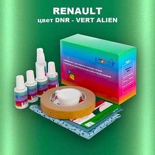 Ремкомплект для ремонта глубоких сколов и царапин RENAULT, цвет DNR - VERT ALIEN