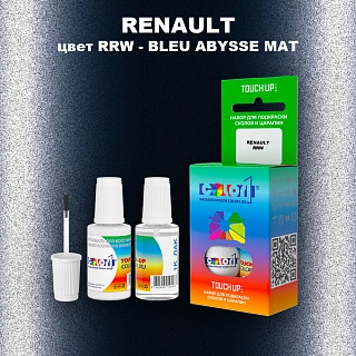 Краска для сколов во флаконе с кисточкой RENAULT, цвет RRW - BLEU ABYSSE MAT