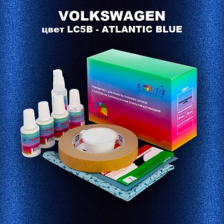 Ремкомплект для ремонта глубоких сколов и царапин VOLKSWAGEN, цвет LC5B - ATLANTIC BLUE