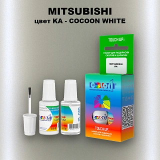 Краска для сколов во флаконе с кисточкой MITSUBISHI, цвет KA - COCOON WHITE
