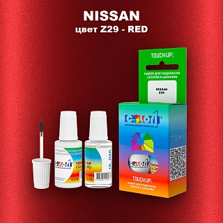 Краска для сколов во флаконе с кисточкой NISSAN, цвет Z29 - RED