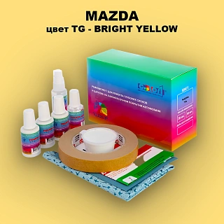 Ремкомплект для ремонта глубоких сколов и царапин MAZDA, цвет TG - BRIGHT YELLOW
