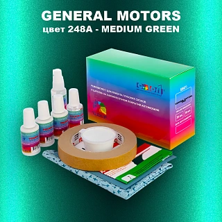 Ремкомплект для ремонта глубоких сколов и царапин GM, цвет 248A - MEDIUMGREEN