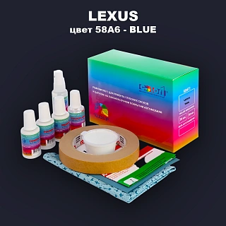 Ремкомплект для ремонта глубоких сколов и царапин LEXUS, цвет 58A6 - BLUE