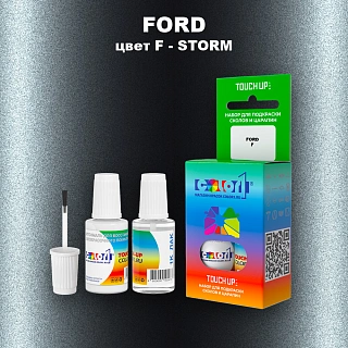 Краска для сколов во флаконе с кисточкой FORD, цвет F - STORM