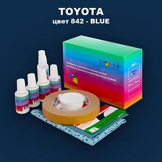 Ремкомплект для ремонта глубоких сколов и царапин TOYOTA, цвет 842 - BLUE