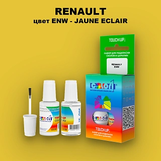 Краска для сколов во флаконе с кисточкой RENAULT, цвет ENW - JAUNE ECLAIR