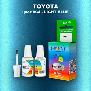 Краска для сколов во флаконе с кисточкой TOYOTA, цвет 8C4 - LIGHT BLUE