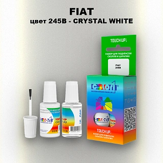 Краска для сколов во флаконе с кисточкой FIAT, цвет 245B - CRYSTAL WHITE
