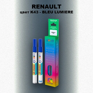Карандаш-маркер с краской RENAULT, цвет K43 - BLEU LUMIERE