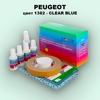 Ремкомплект для ремонта глубоких сколов и царапин PEUGEOT, цвет 1382 - BLEU