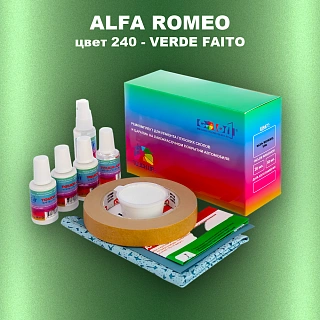 Ремкомплект для ремонта глубоких сколов и царапин ALFA ROMEO, цвет 240 - VERDE FAITO
